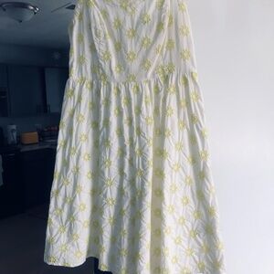Old Navy White and Yellow Floral Dress